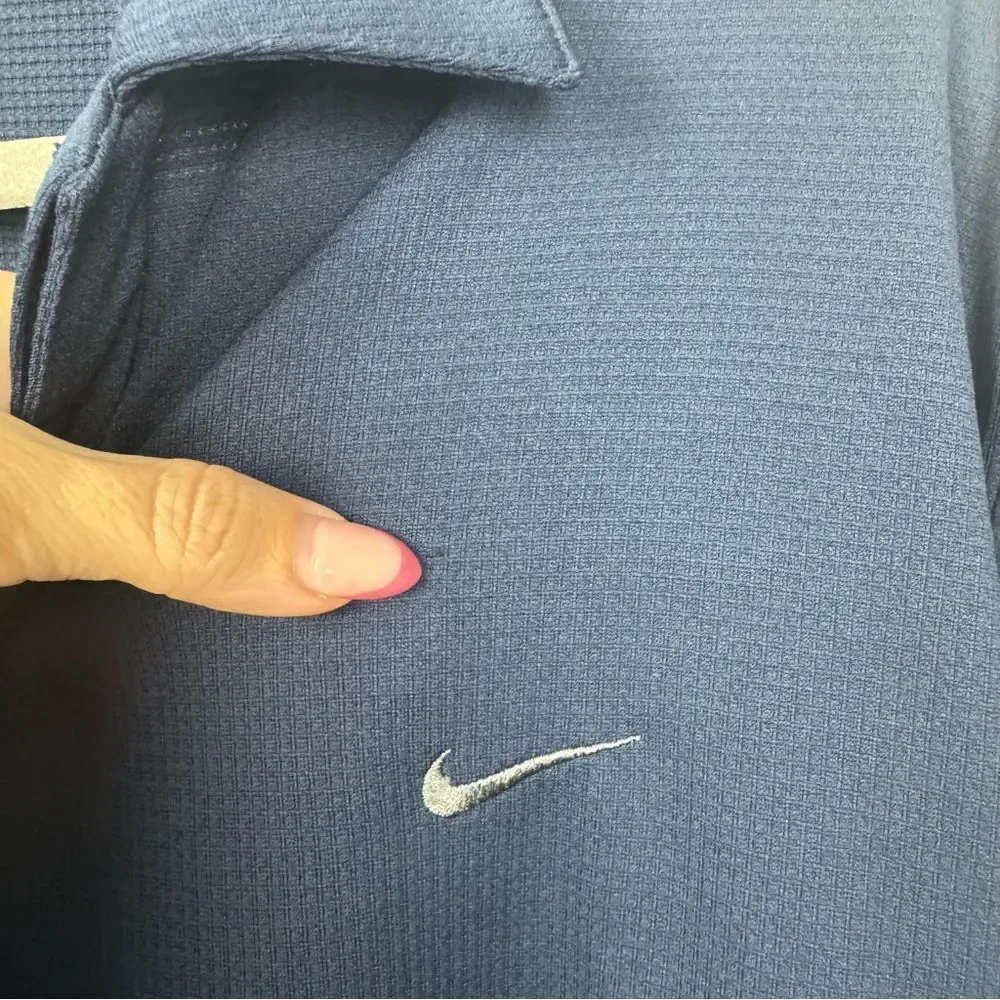 NIKE | Navy Blue & Gray Training Polo Shirt Men’s Size X-Large